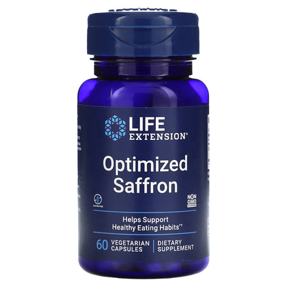 Life Extension, Optimized Saffron, 88.25 mg, 60 Vegetarian Capsules