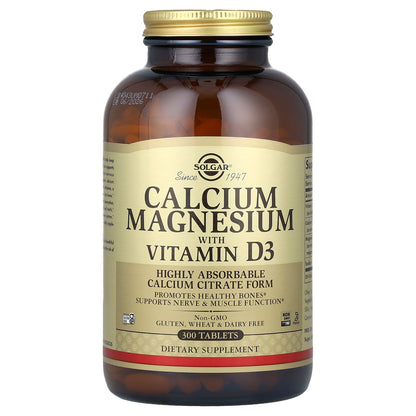 Solgar, Calcium Magnesium with Vitamin D3, 300 Tablets
