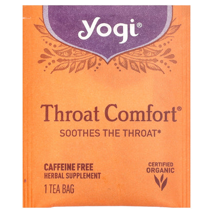 Yogi Tea, Throat Comfort®, Caffeine Free, 16 Tea Bags, 1.27 oz (36 g)