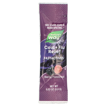 Nature's Way, Umcka®, Cold + Flu Relief Fastactives®, Ages 6+, Berry, 10 Packets, 0.03 oz (0.9 g) each