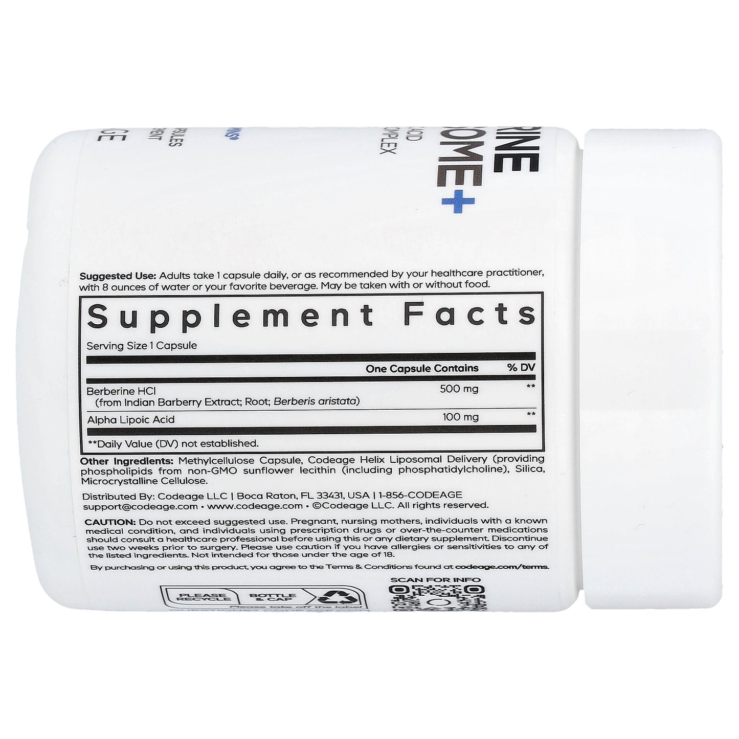 Codeage, Berberine Phytosome+, 60 Vegetable Capsules