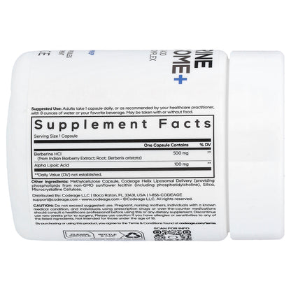 Codeage, Berberine Phytosome+, 60 Vegetable Capsules