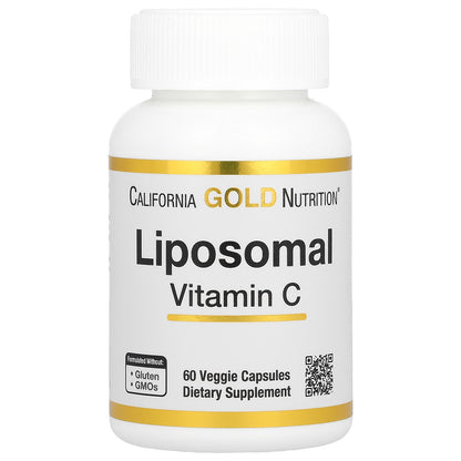 California Gold Nutrition, Liposomal Vitamin C, 500 mg, 60 Veggie Capsules (250 mg per Capsule)