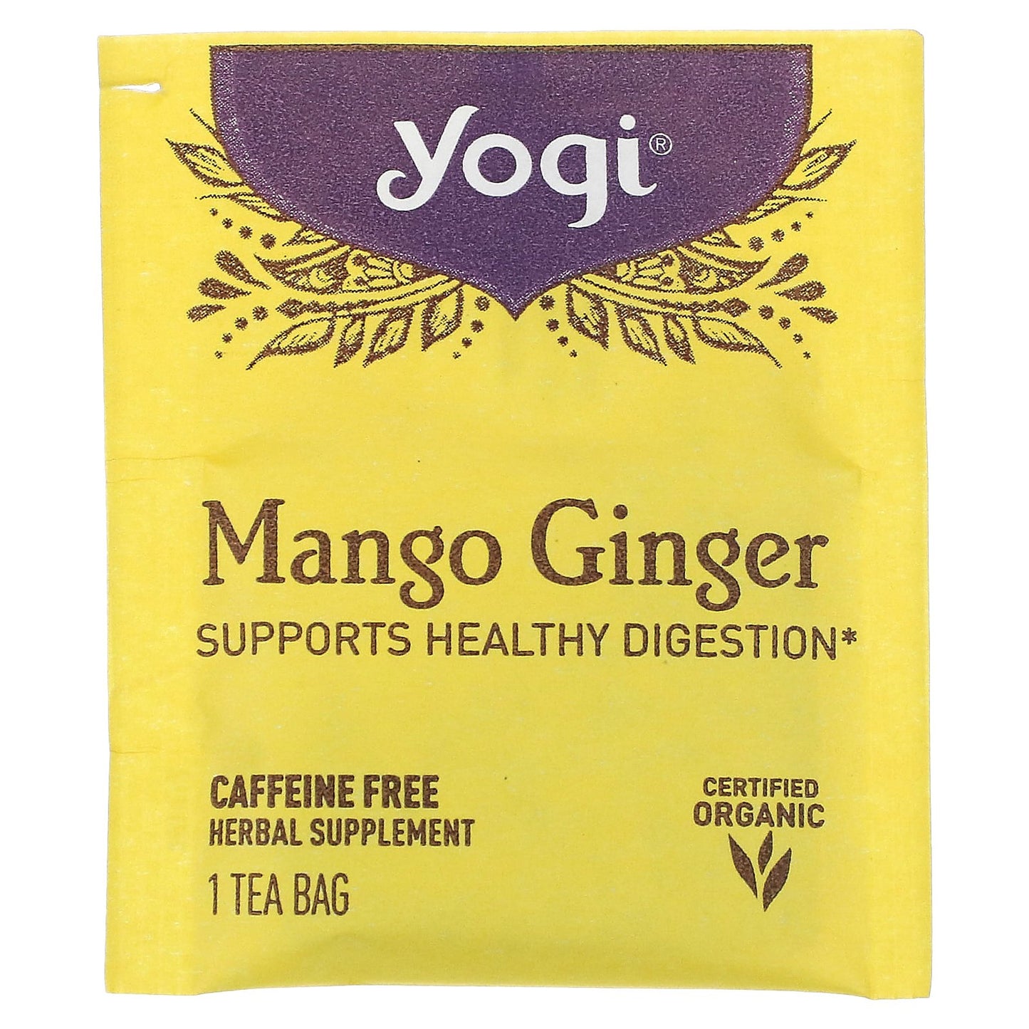 Yogi Tea, Mango Ginger, Caffeine Free, 16 Tea Bags, 1.12 oz (32 g)