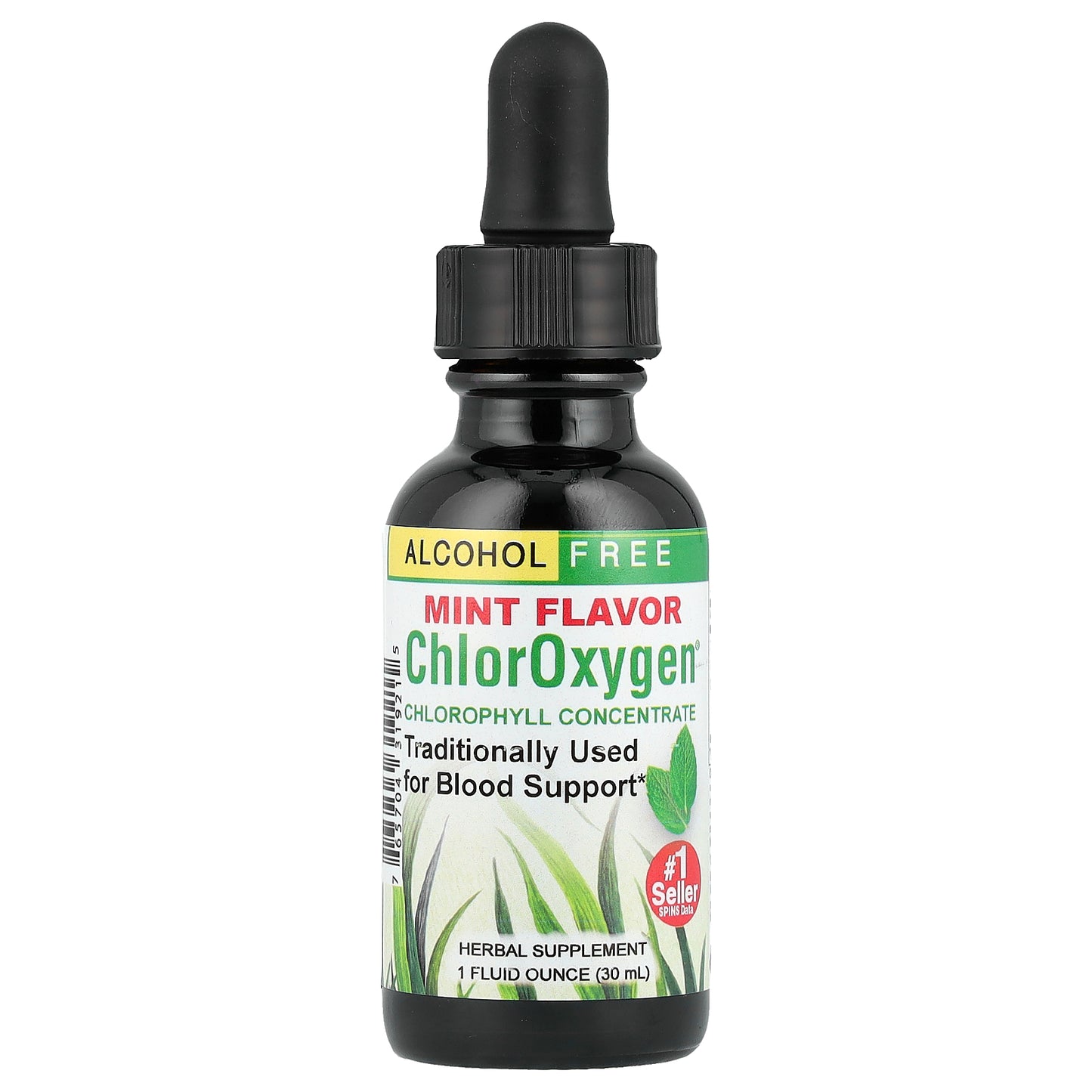 Herbs Etc., ChlorOxygen®, Chlorophyll Concentrate, Alcohol Free, Mint, 1 fl oz (30 ml)