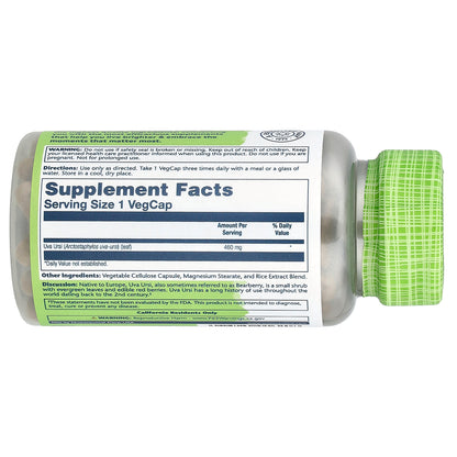 Solaray, True Herbs, Uva Ursi, 460 mg, 100 VegCaps