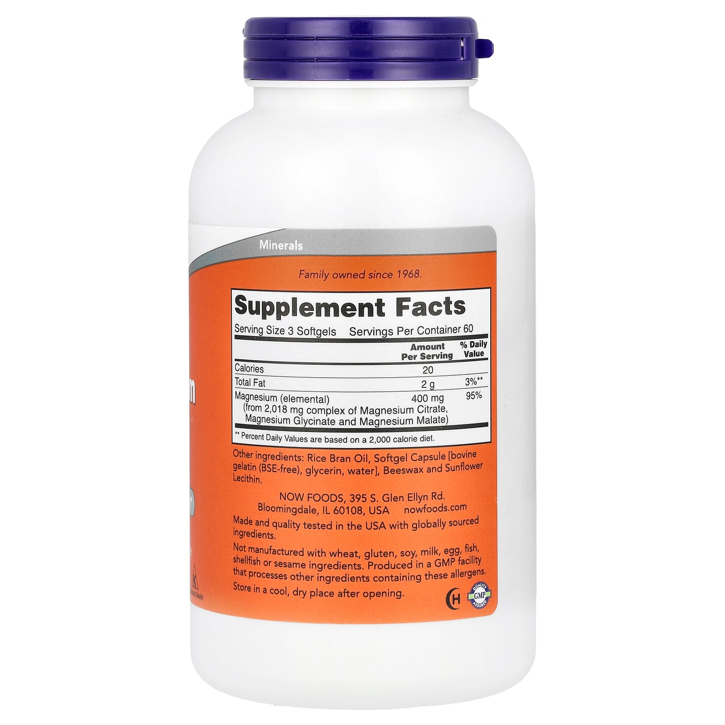 NOW Foods, Magnesium Citrate, 180 Softgels