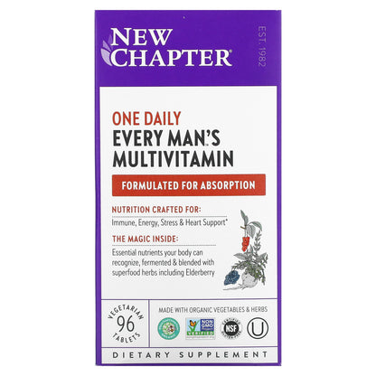 New Chapter, Every Man's One Daily Multivitamin, 96 Vegetarian Tablets