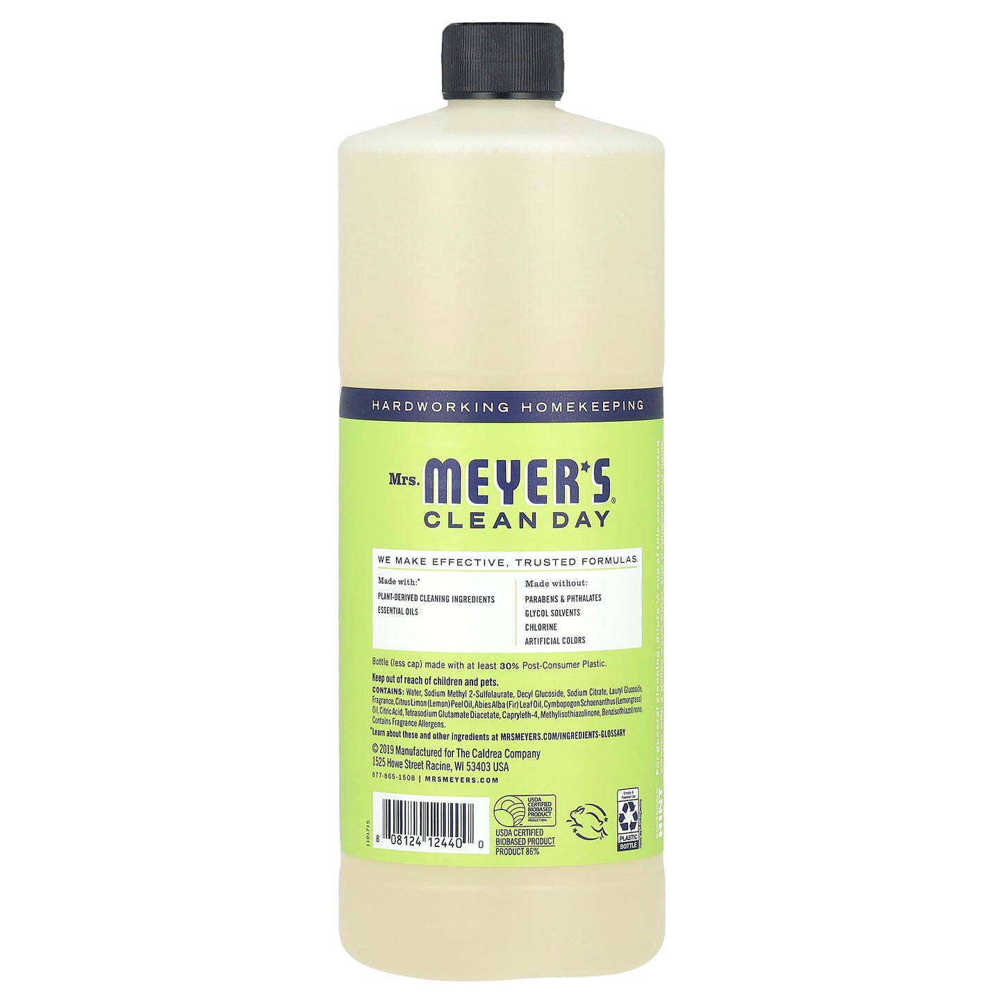 Mrs. Meyers Clean Day, Multi-Surface Concentrate, Lemon Verbena, 32 fl oz (946 ml)