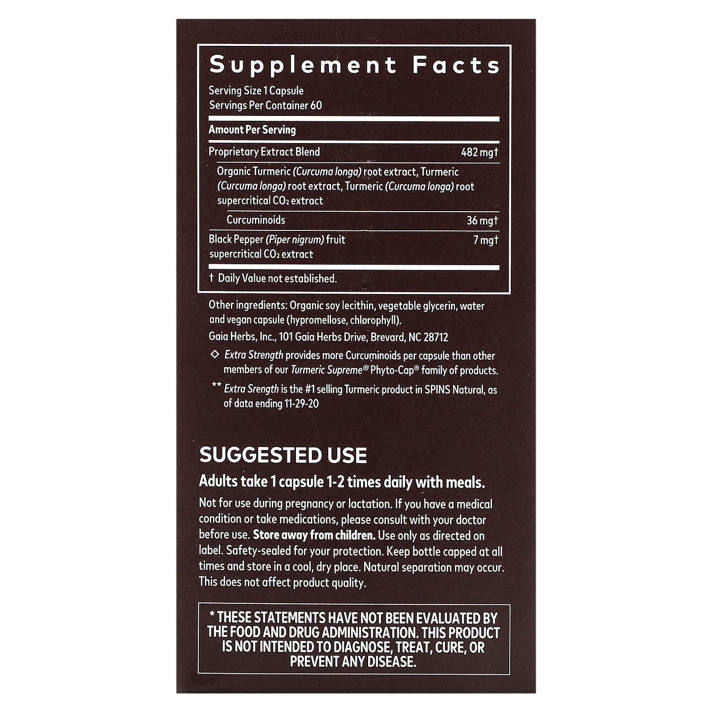 Gaia Herbs, Turmeric Supreme, 60 Vegan Liquid Phyto-Caps