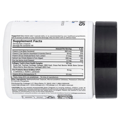 Codeage, Teeth & Gums Vitamins, 90 Vegetable Capsules