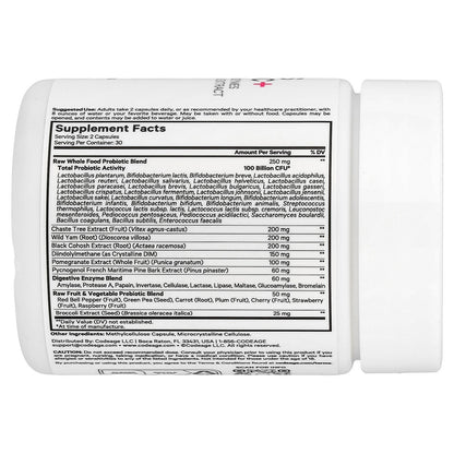 Codeage, RAW Women's Probiotic+, 60 Vegetable Capsules