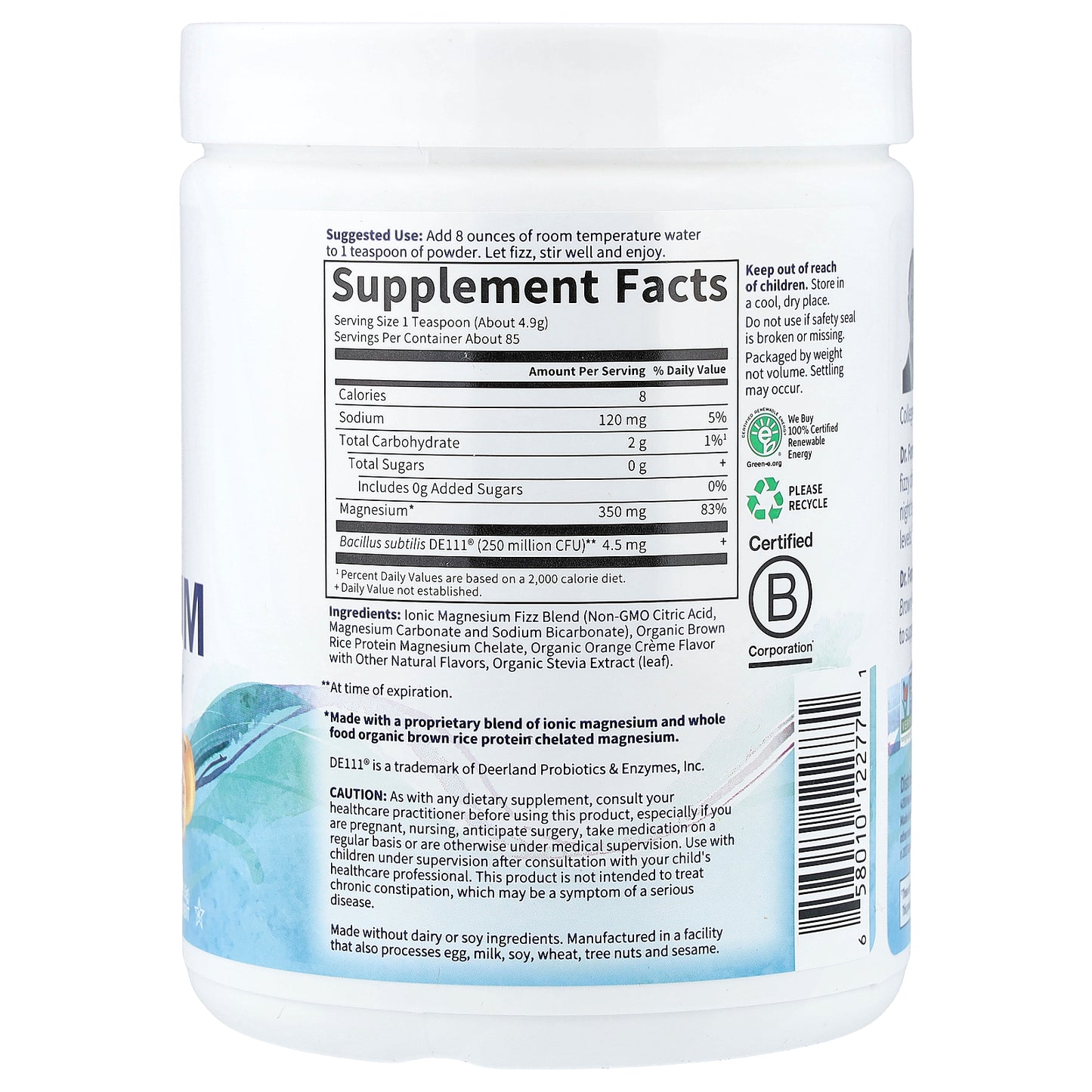 Garden of Life, Dr. Formulated, Whole Food Magnesium, Orange, 14.8 oz (419.5 g)