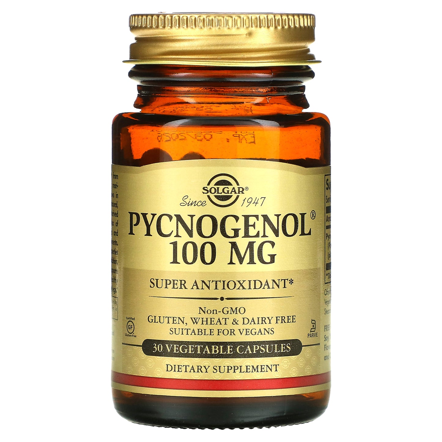 Solgar, Pycnogenol, 100 mg, 30 Vegetable Capsules