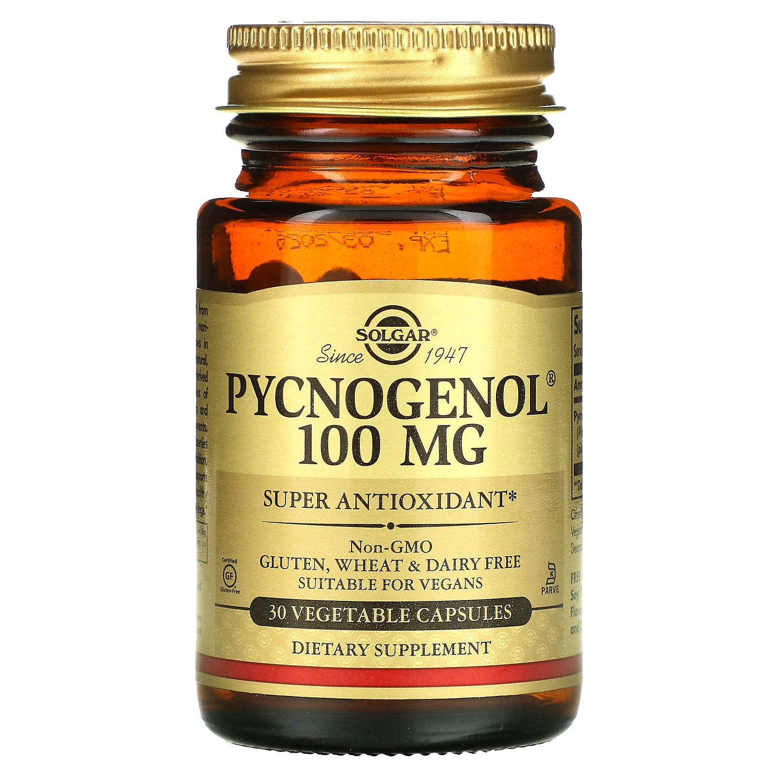 Solgar, Pycnogenol, 100 mg, 30 Vegetable Capsules