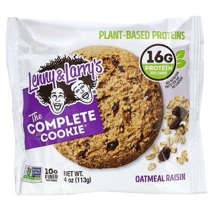 Lenny & Larry's, The Complete Cookie, Oatmeal Raisin, 12 Cookies, 4 oz (113 g) Each