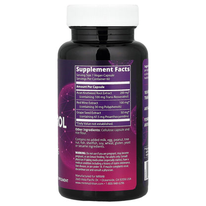 MRM Nutrition, Resveratrol, 60 Vegan Capsules