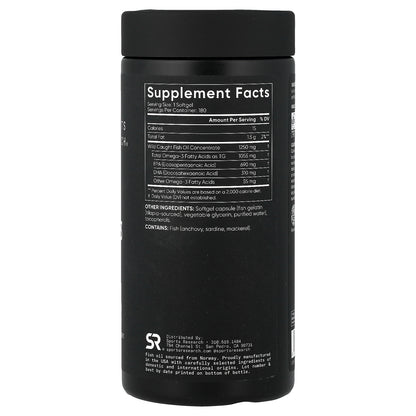 Sports Research, Omega-3 Fish Oil, Triple Strength, 180 Softgels