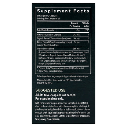 Gaia Herbs, Gas & Bloating™, 50 Vegan Capsules