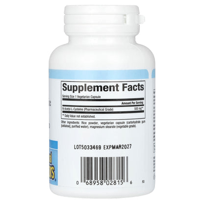 Natural Factors, NAC, N-Acetyl-L Cysteine, 500 mg, 90 Vegetarian  Capsules