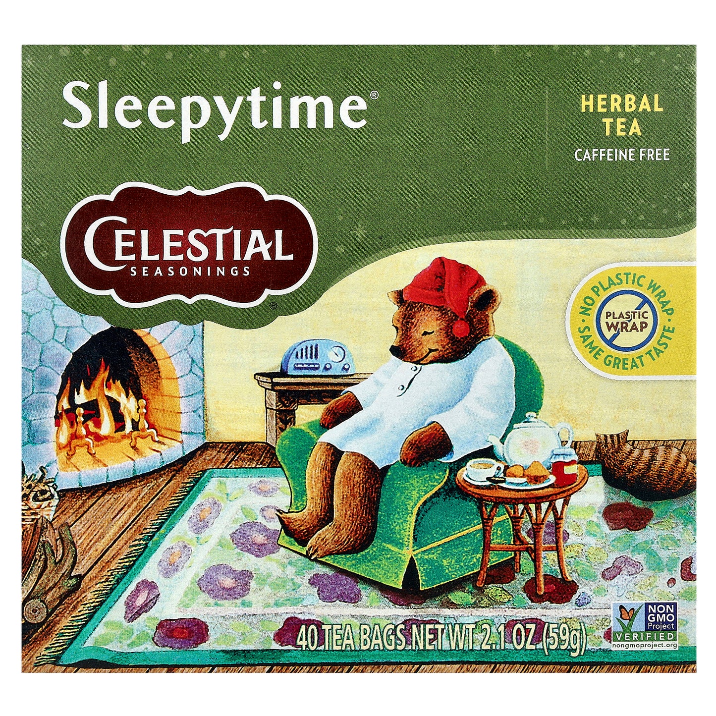 Celestial Seasonings, Herbal Tea, Sleepytime®, Caffeine Free, 40 Tea Bags, 2.1 oz (59 g)