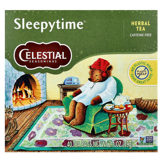 Celestial Seasonings, Herbal Tea, Sleepytime®, Caffeine Free, 40 Tea Bags, 2.1 oz (59 g)