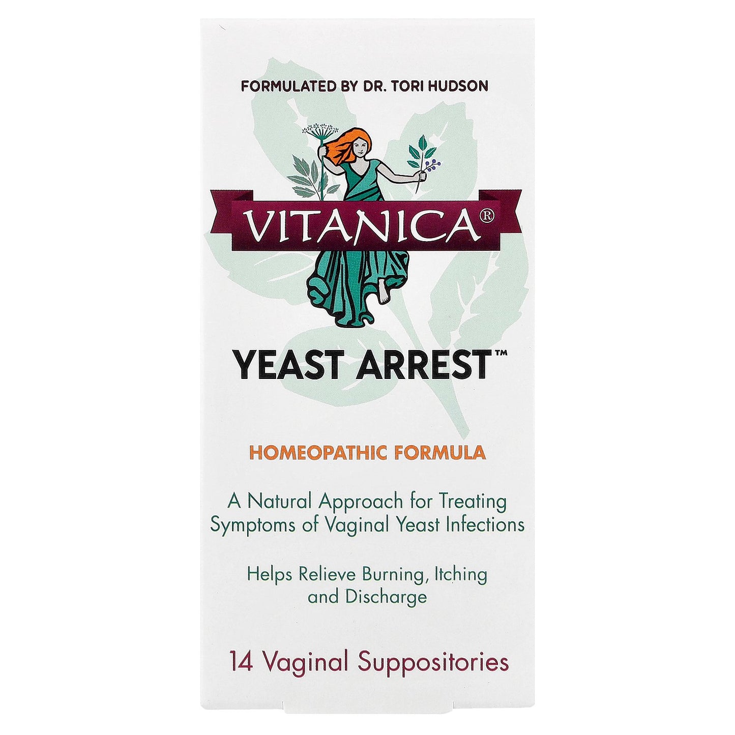 Vitanica, Yeast Arrest™, 14 Vaginal Suppositories