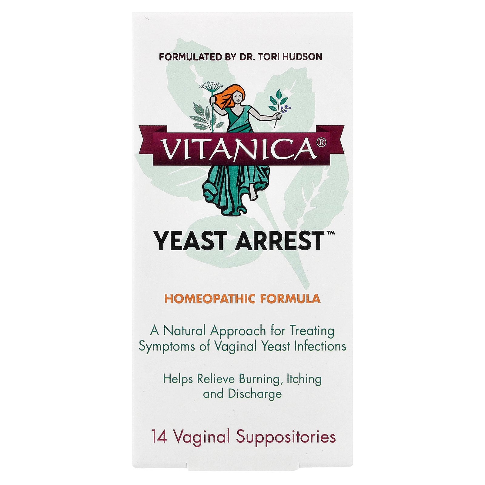 Vitanica, Yeast Arrest™, 14 Vaginal Suppositories