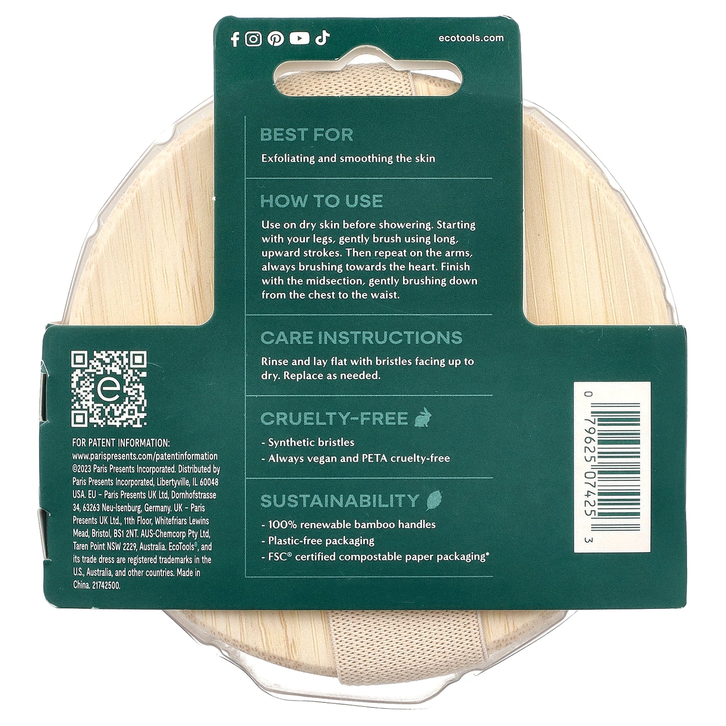EcoTools, Dry Body Brush, 1 Brush