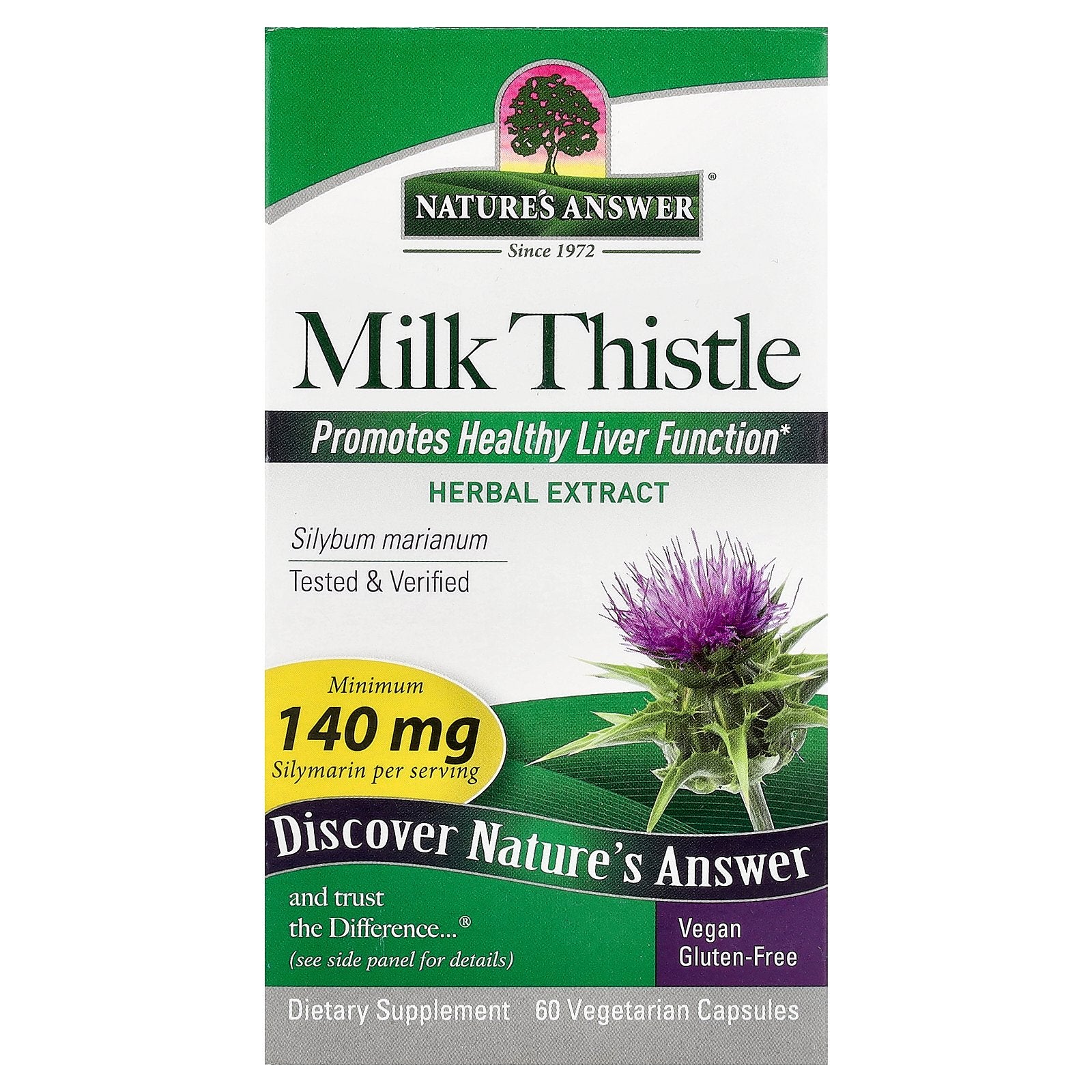 Nature's Answer, Milk Thistle, 60 Vegetarian Capsules