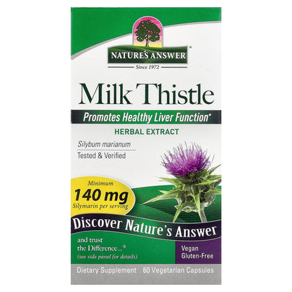Nature's Answer, Milk Thistle, 60 Vegetarian Capsules