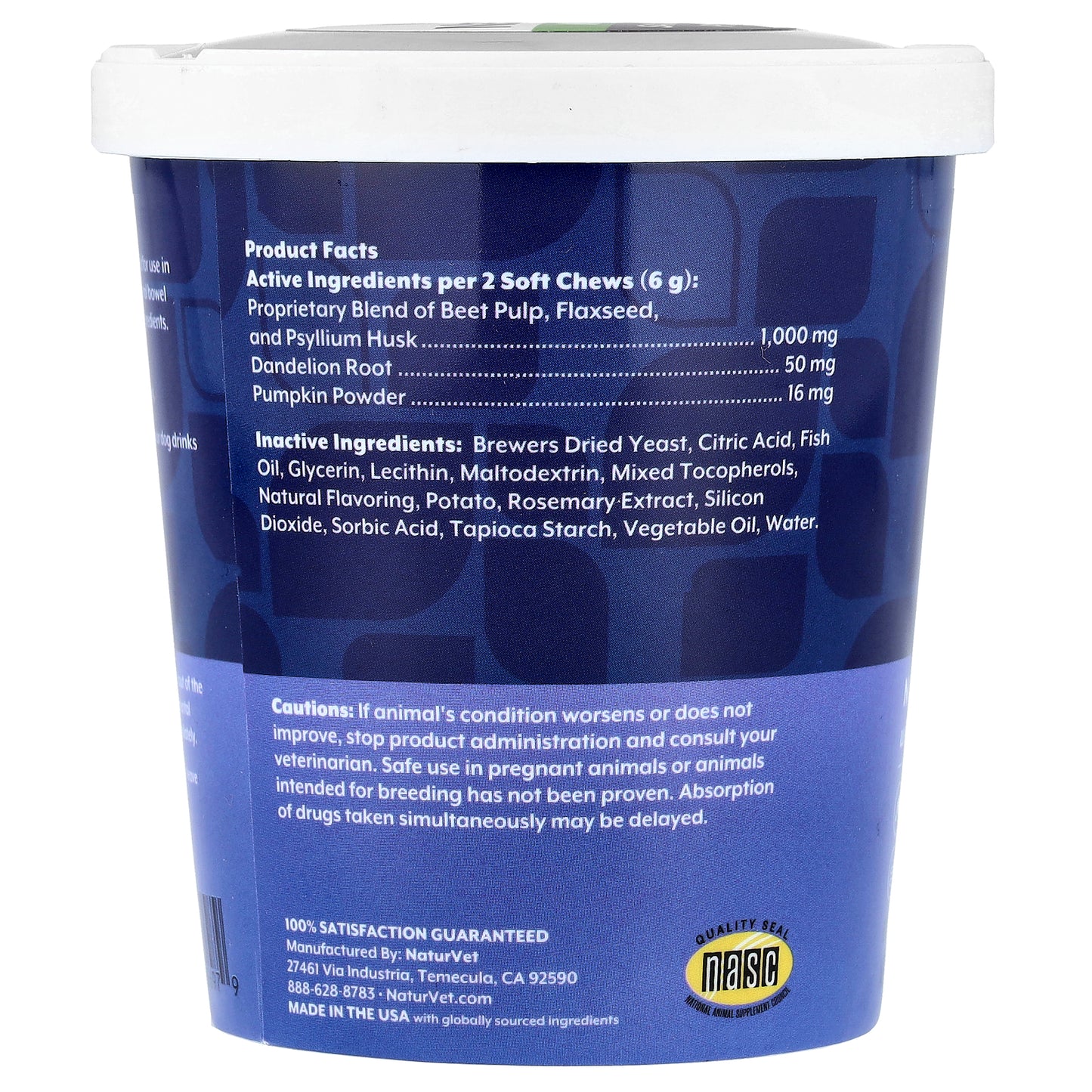 NaturVet, No Scoot® With Pumpkin, For Dogs, Hickory Smoked Bacon, 60 Soft Chews, 6.3 oz (180 g)