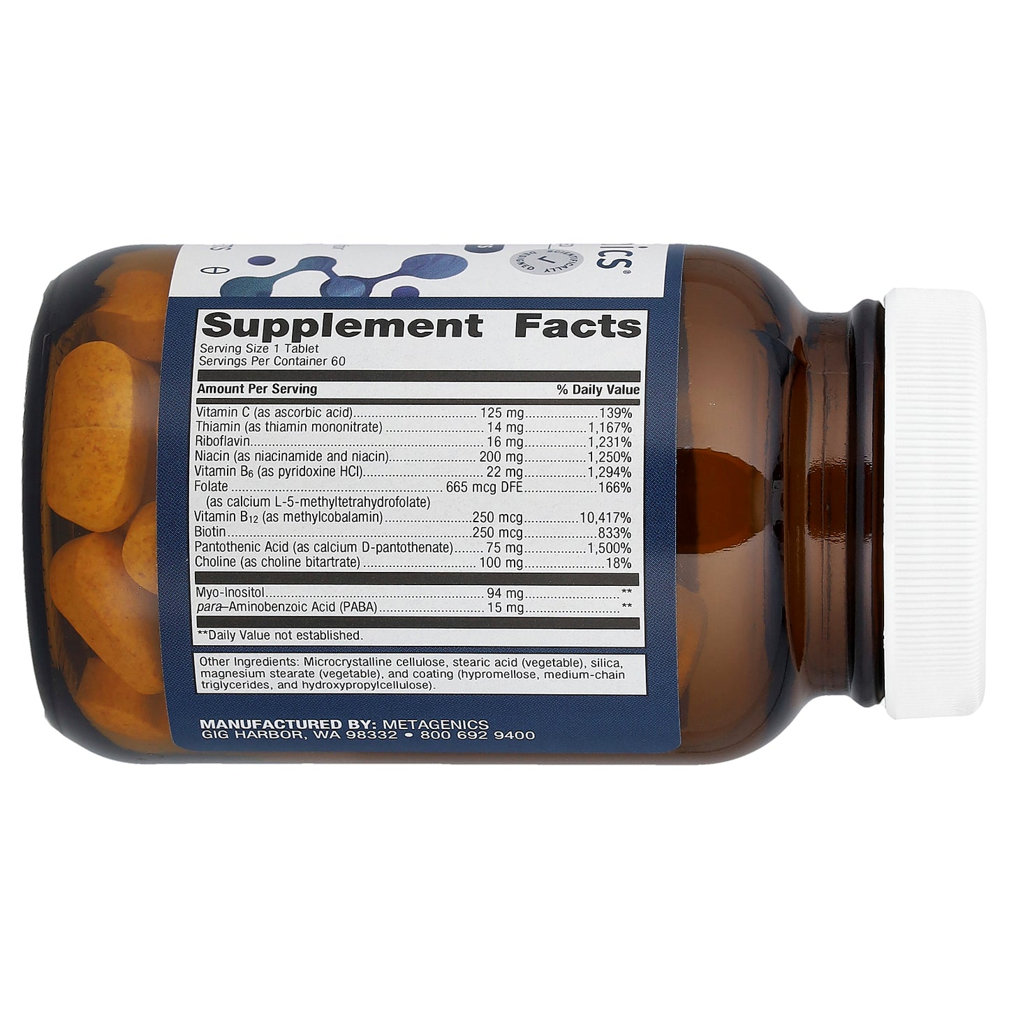 Metagenics, Vitamin B-Complex, 60 Tablets