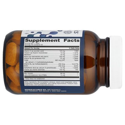 Metagenics, Vitamin B-Complex, 60 Tablets