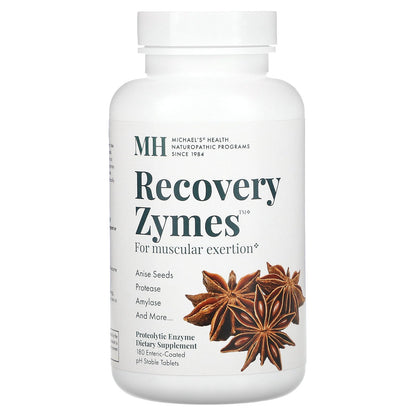 Michael's Health, Recovery Zymes, 180 Enteric-Coated pH Stable Tablets