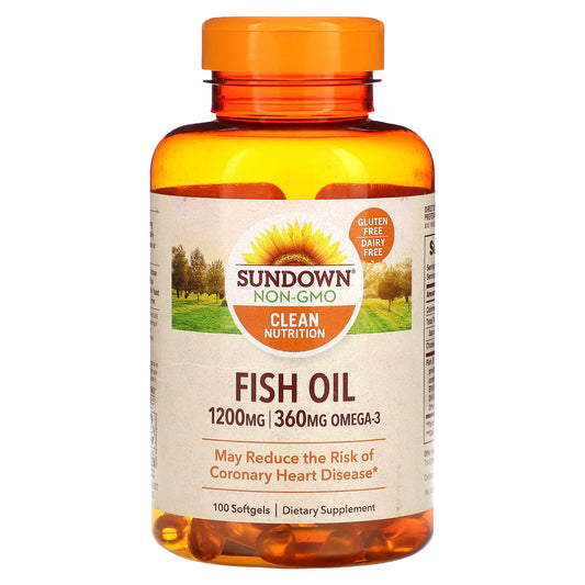 Sundown Naturals, Fish Oil, 1,200 mg, 100 Softgels (600 mg per Softgel)