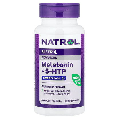 Natrol, Melatonin + 5-HTP, Time Release, 60 Bi-Layer Tablets