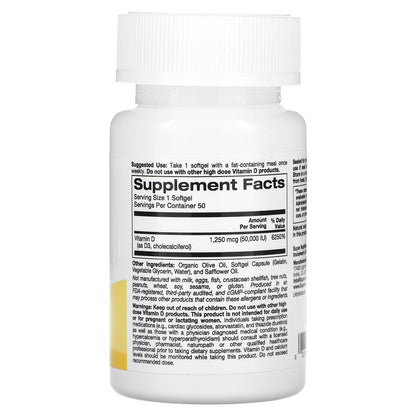 Super Nutrition, SimplyOne, Vitamin D3, 50,000 IU, 50 Softgels