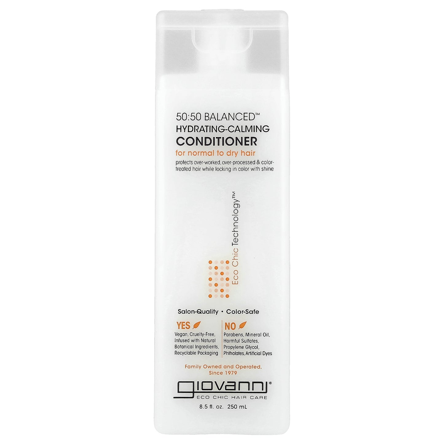 Giovanni, 50:50 Balanced™, Hydrating-Calming Conditioner, For Normal to Dry Hair, 8.5 fl oz (250 ml)