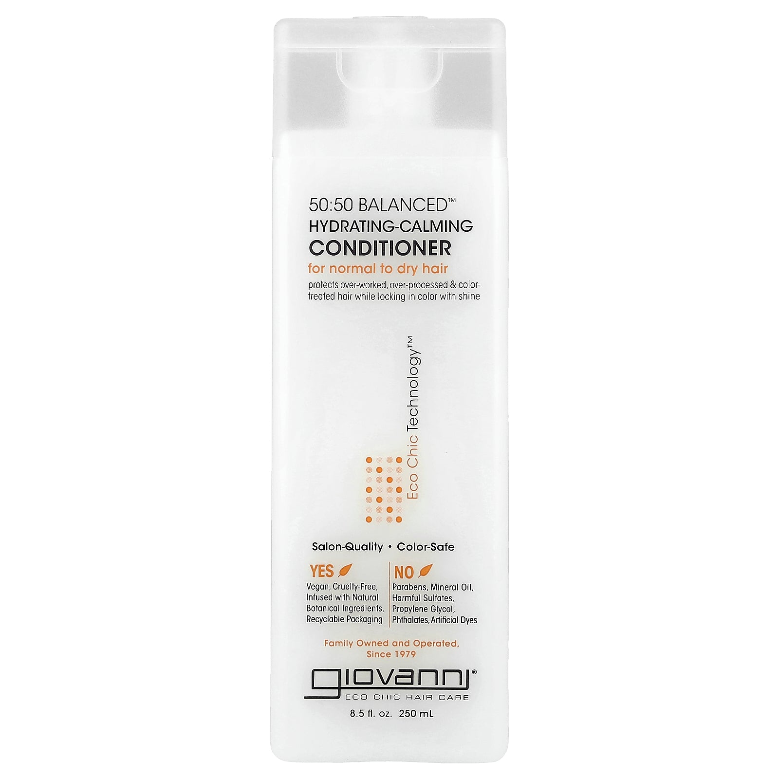 Giovanni, 50:50 Balanced™, Hydrating-Calming Conditioner, For Normal to Dry Hair, 8.5 fl oz (250 ml)
