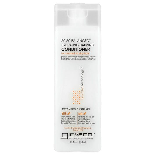 Giovanni, 50:50 Balanced™, Hydrating-Calming Conditioner, For Normal to Dry Hair, 8.5 fl oz (250 ml)