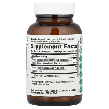Innate Response Formulas, Vitamin D3, 125 mcg (5,000 IU), 60 Capsules