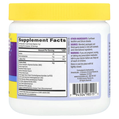 InnovixLabs, Broad Spectrum Prebiotic Fiber, Unflavored, 6.4 oz (180 g)