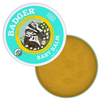Badger, Organic Baby Balm, Chamomile and Calendula, 2 oz (56 g)