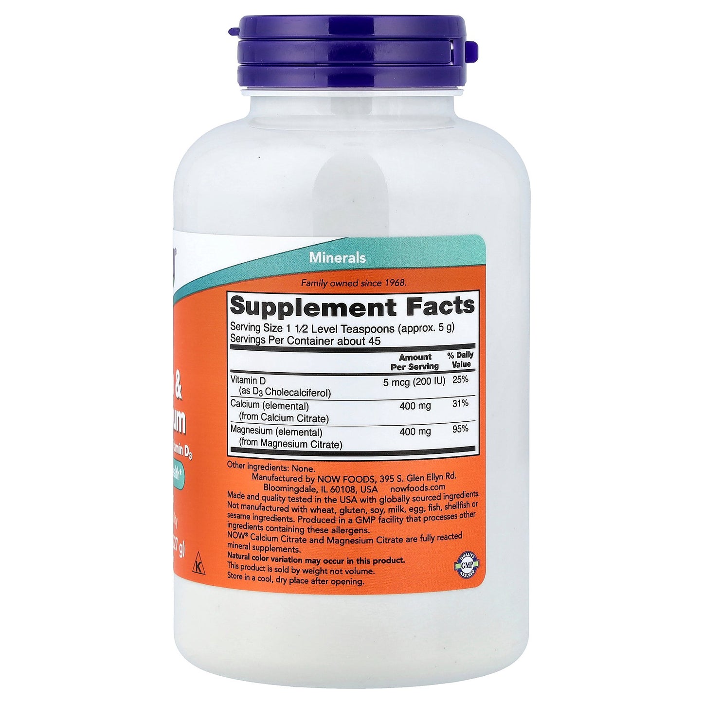 NOW Foods, Calcium & Magnesium With Vitamin D3, 8 oz (227 g)