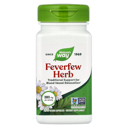 Nature's Way, Feverfew Herb, 380 mg, 100 Vegan Capsules
