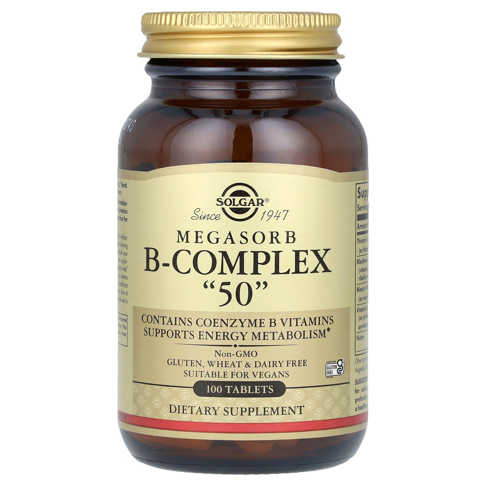 Solgar, Megasorb B-Complex "50", 100 Tablets