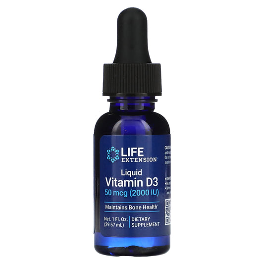 Life Extension, Liquid Vitamin D3, 50 mcg (2,000 IU), 1 fl oz (29.57 ml)