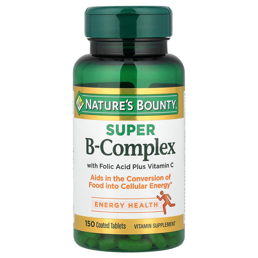 Nature's Bounty, Super B-Complex with Folic Acid Plus Vitamin C, 150 Coated Tablets