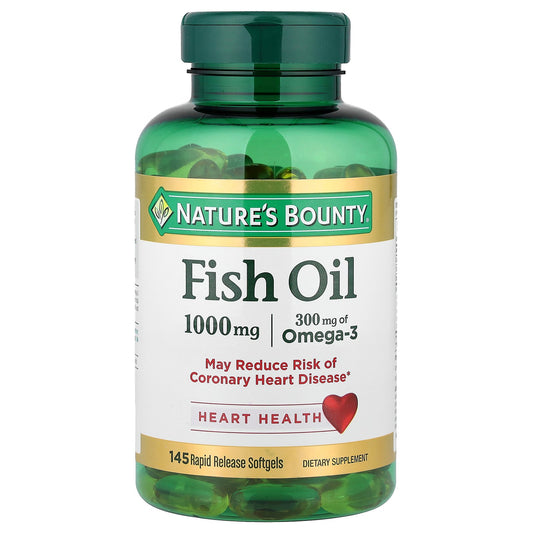 Nature's Bounty, Fish Oil, 1,000 mg, 145 Rapid Release Softgels